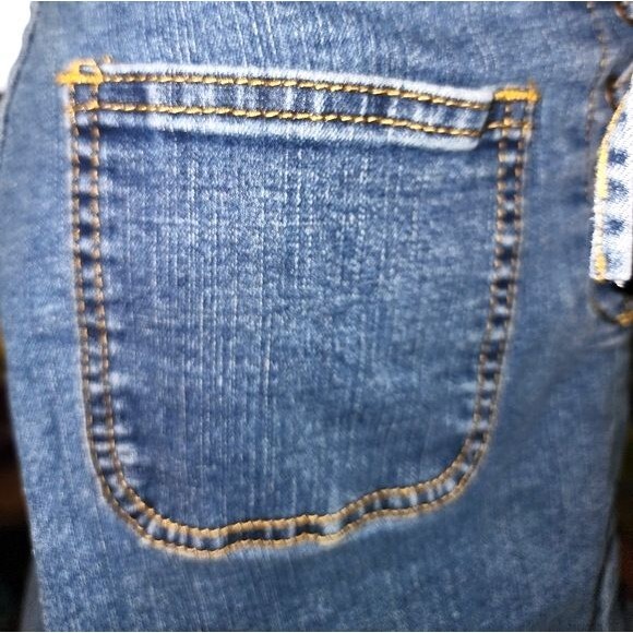 C & V Chelsea & Violet Med Wash Lace Up Denim A-Line Mini Skirt Size M - Picture 5 of 9